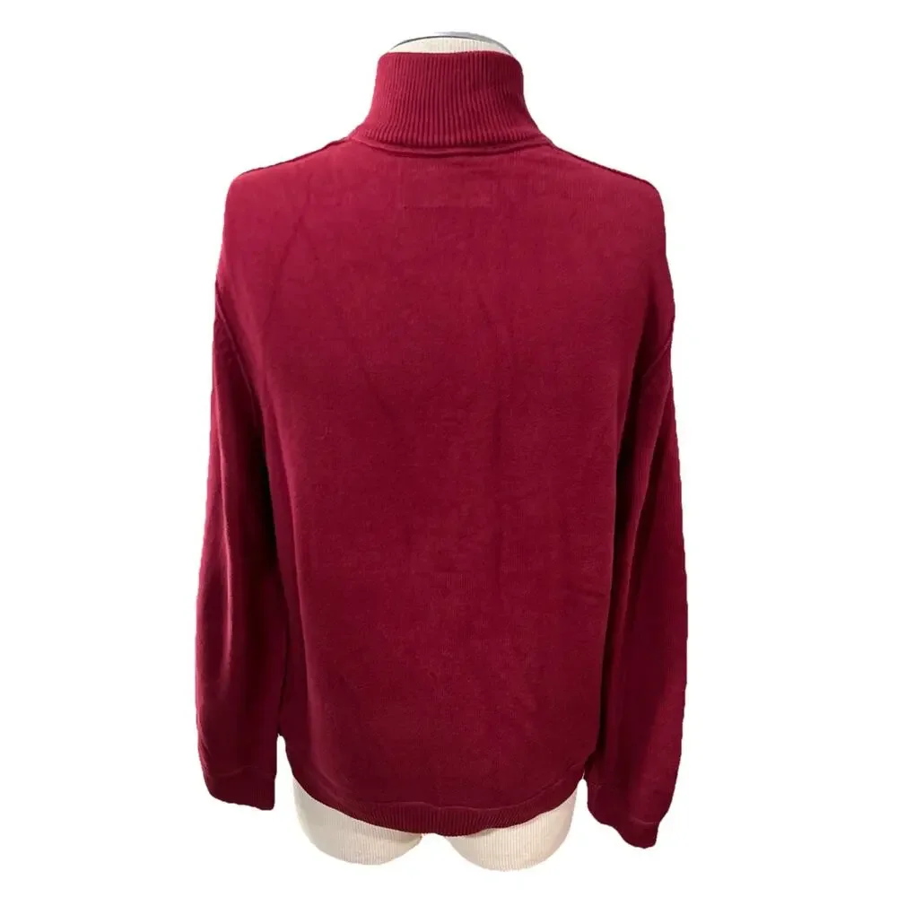 banana republic turtleneck‎ sweater Sweatshirt Mens Large Red